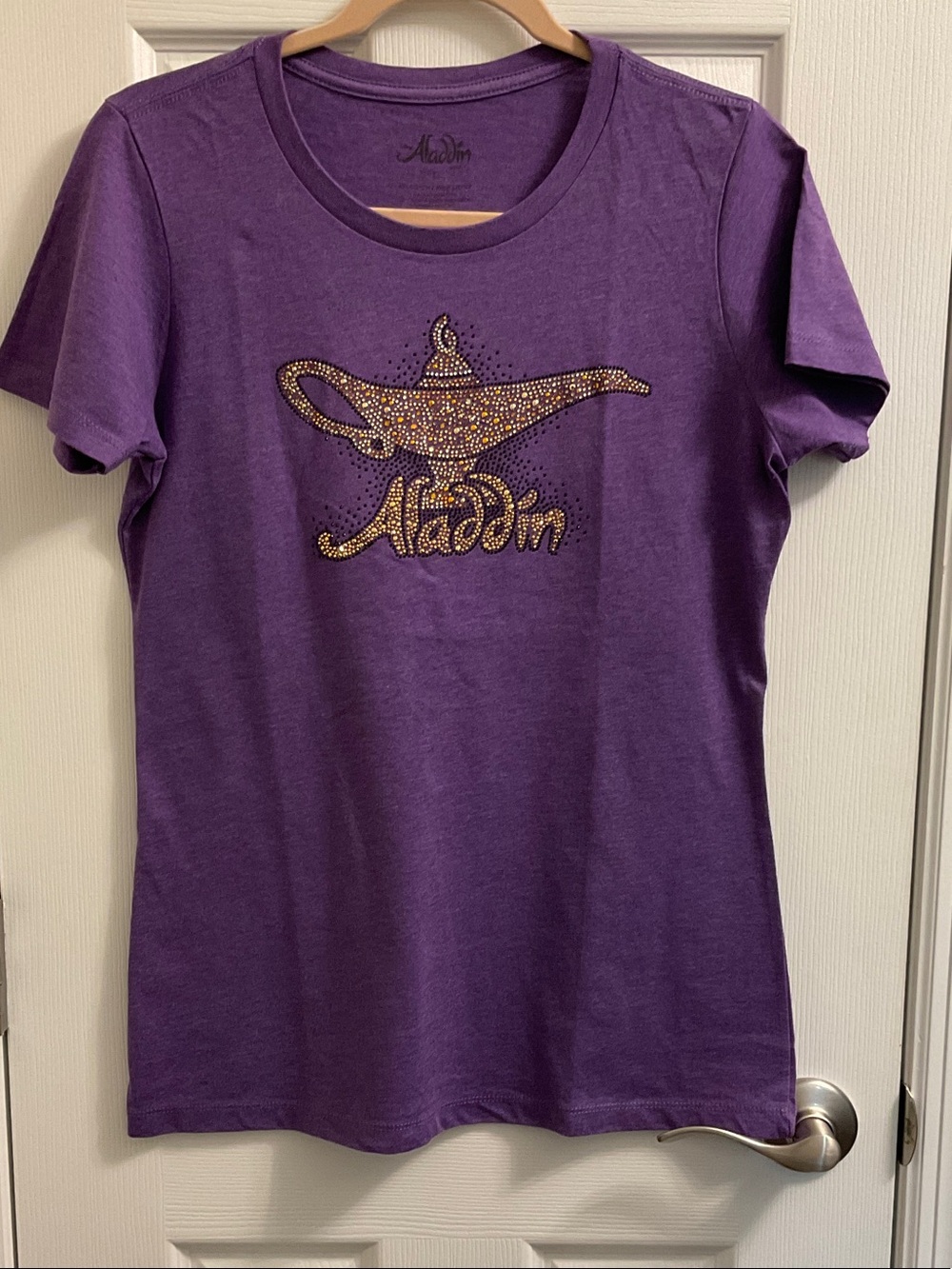 Purple Girls' Graphic Tee with Rhinestone Lamp